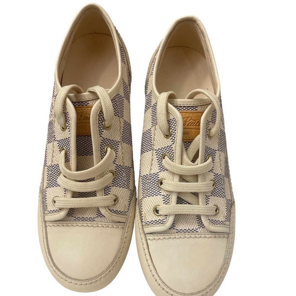 The Capucine Louis Vuitton Damier Azur CHILDREN's  Sneakers.  Size EU 31 US 13